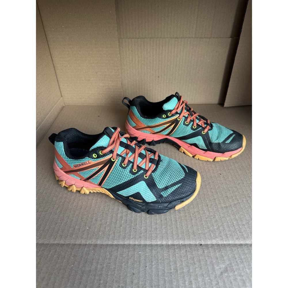 Merrell MQM Flex Low Hiking Shoes Womens‎ Size 9.5 Fruit Punch Trail Running